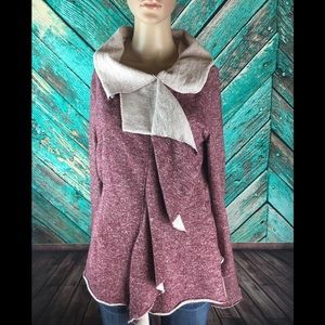 Cloudwalk Burgundy Zip Up Sweatshirt